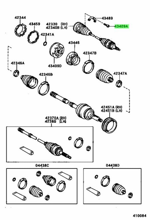 Toyota Cv Axle Bolt M10 90110-10016