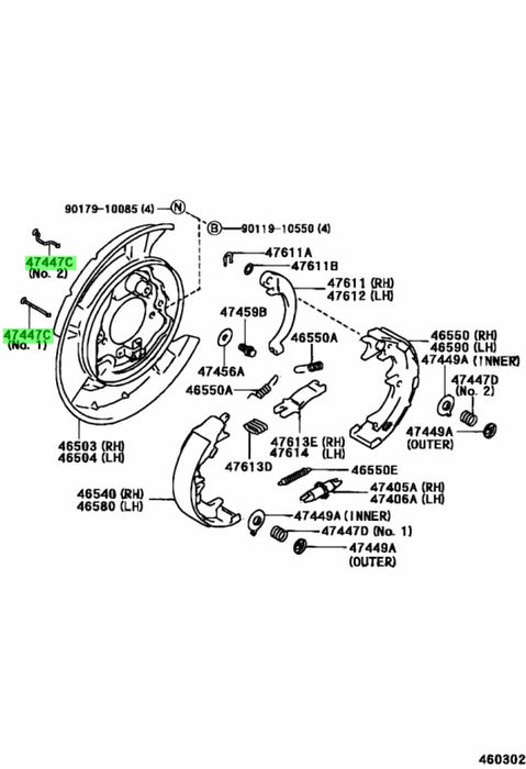 Toyota Jzx100 Handbrake Rebuild Kit Jzx90 Is200 Is300 Genuine OEM