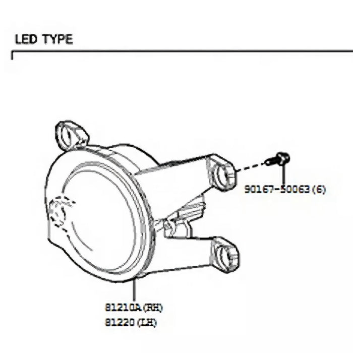 Toyota Hilux N80 LED Upgrade Fog Lamp Set LH & RH Tacoma 2021-2025 Genuine OEM