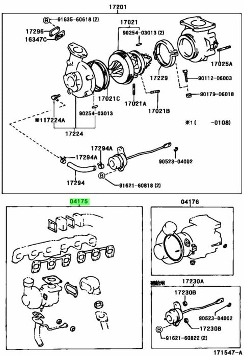 Toyota Landcruiser 1HD-FTE Turbo Gasket Kit