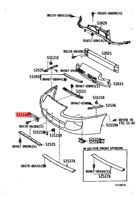 Toyota Supra Jza80 JDM Spec Front Number Plate Bracket