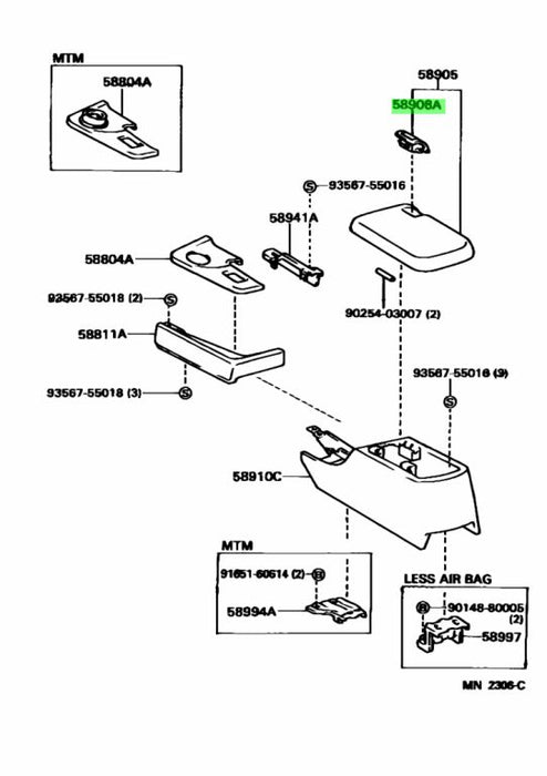 Jza80 Supra Centre Console Latch