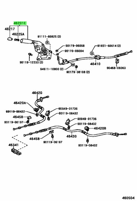 Toyota Supra Jza80 MKIV Rhd Handbrake Lever 46201-14260-C3