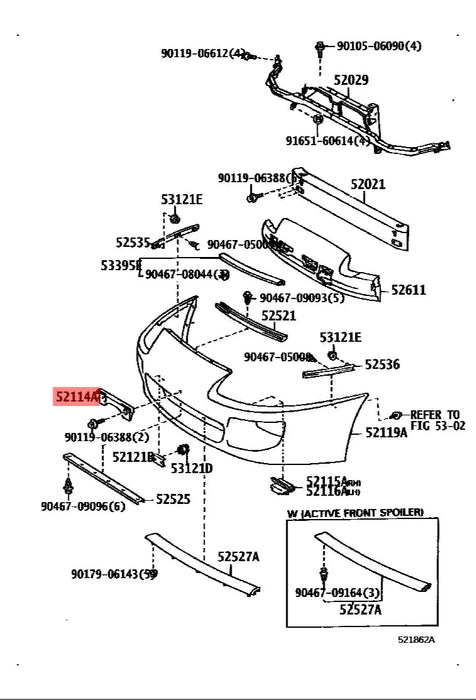 Toyota Supra Jza80 UK Spec Front Number Plate Bracket