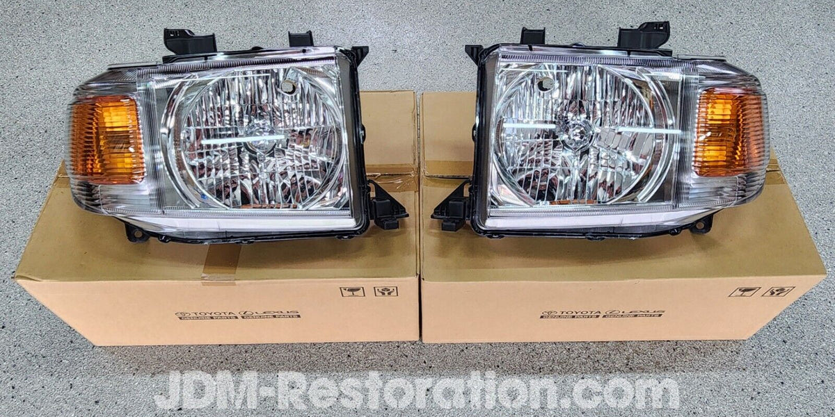 Toyota Landcruiser Vdj79 OEM Headlights 1VD-FTV 70 Series Genuine
