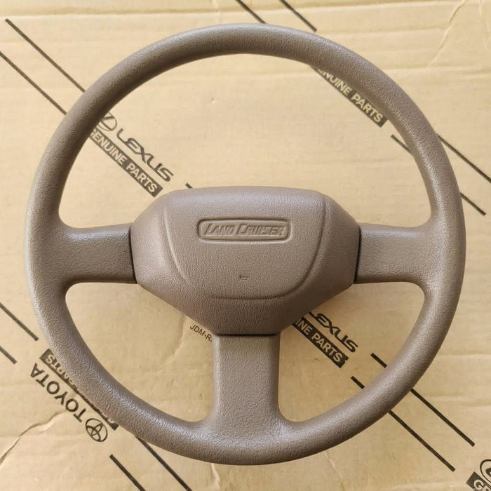 Toyota Landcruiser HZJ79 70 Series Steering Wheel Brown Grey 45100-60190 Genuine OEM