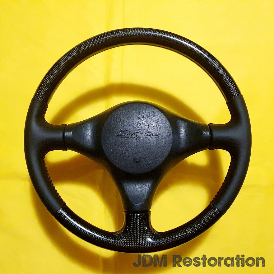 Jza80 Supra S1 Trispoke Carbon Steering Wheel Retrim Service