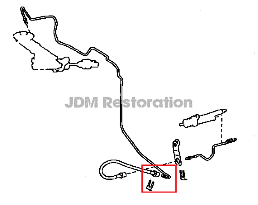 Late Toyota Rwd Clutch Line Floor Mounted Bracket